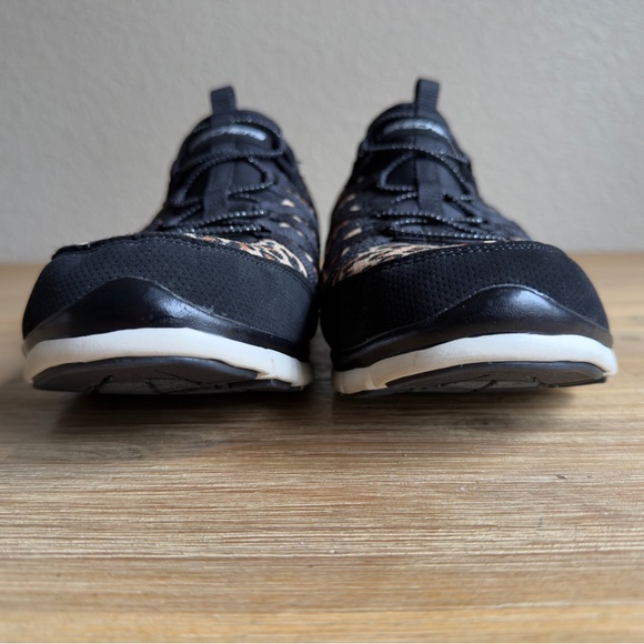 Skechers Leopard Print Sneakers Womens 10 Black Air Cooled Memory Foam Comfort - Picture 9 of 12